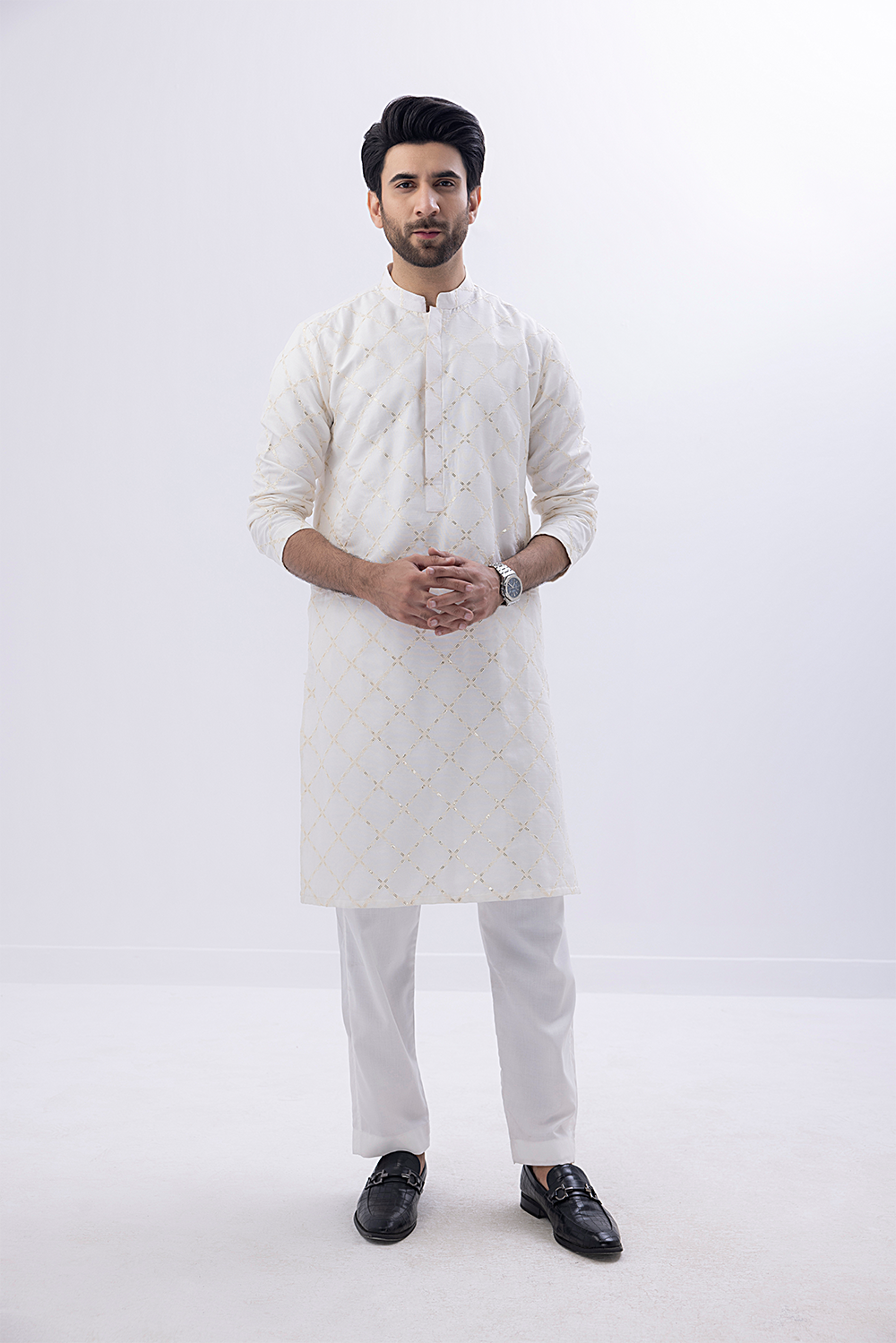 12A2066 Embroidered Kurta 003 - 02 - Image 1