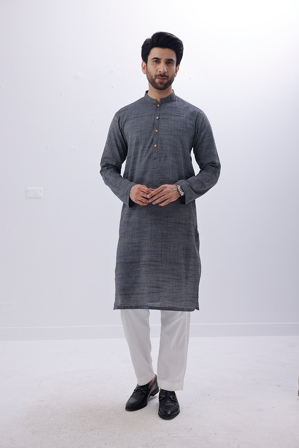 12A2159 Plain Kurta - 09 - Image 1