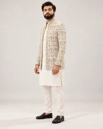 Ivory Maisuri Embroidered Prince Coat - Image 2